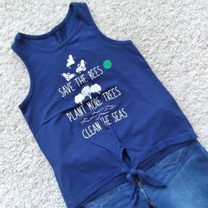 Navy Small Glitter Tank Top